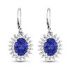Image 3 : 14KT White Gold 2.82ctw Tanzanite and Diamond Earrings