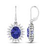 Image 4 : 14KT White Gold 2.82ctw Tanzanite and Diamond Earrings