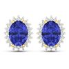 14KT Yellow Gold 2.18ctw Tanzanite and Diamond Earrings