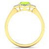 Image 4 : 14KT Yellow Gold 1.05ctw Peridot and Diamond Ring