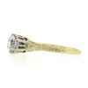 Image 7 : Antique Edwardian 14K Gold GIA 0.78 ctw European Diamond Solitaire Engagement Ri