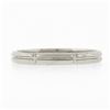 Image 4 : Vintage Palladium 2.45mm Pinched Grooved Eternity Stackable Wedding Band Ring