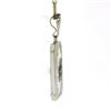 Image 4 : Antique Art Deco 14k White Gold Camphor Glass w/ Filigree Pendant Chain Necklace