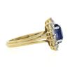 Image 6 : 18K Gold 2.95 ctw GIA Burma No Heat Oval Blue Sapphire Diamond Halo Cocktail Rin