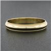 Image 2 : Classic 14k Yellow Gold 3.8mm Domed Polished w/ Milgrain Stack Wedding Band Ring