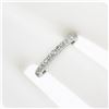 Image 6 : Antique Platinum 0.80 ctw Pave Old Cut Diamond Eternity Stack Wedding Band Ring