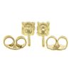 Image 2 : NEW Classic 14k Yellow Gold 0.44 ctw Round Brilliant Diamond Prong Stud Earrings