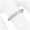 Image 3 : Antique Art Deco Tiffany & Co. Platinum 2.6mm Detailed Engraved Stack Band Ring