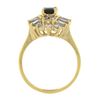 Image 8 : Estate 14k Gold 1.84 ctw Oval Sapphire & Baguette Diamond Ballerina Cocktail Rin