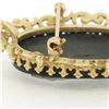 Image 6 : Vintage 14K Gold Carved White on Black Mother of Pearl Cameo Pin Brooch Pendant