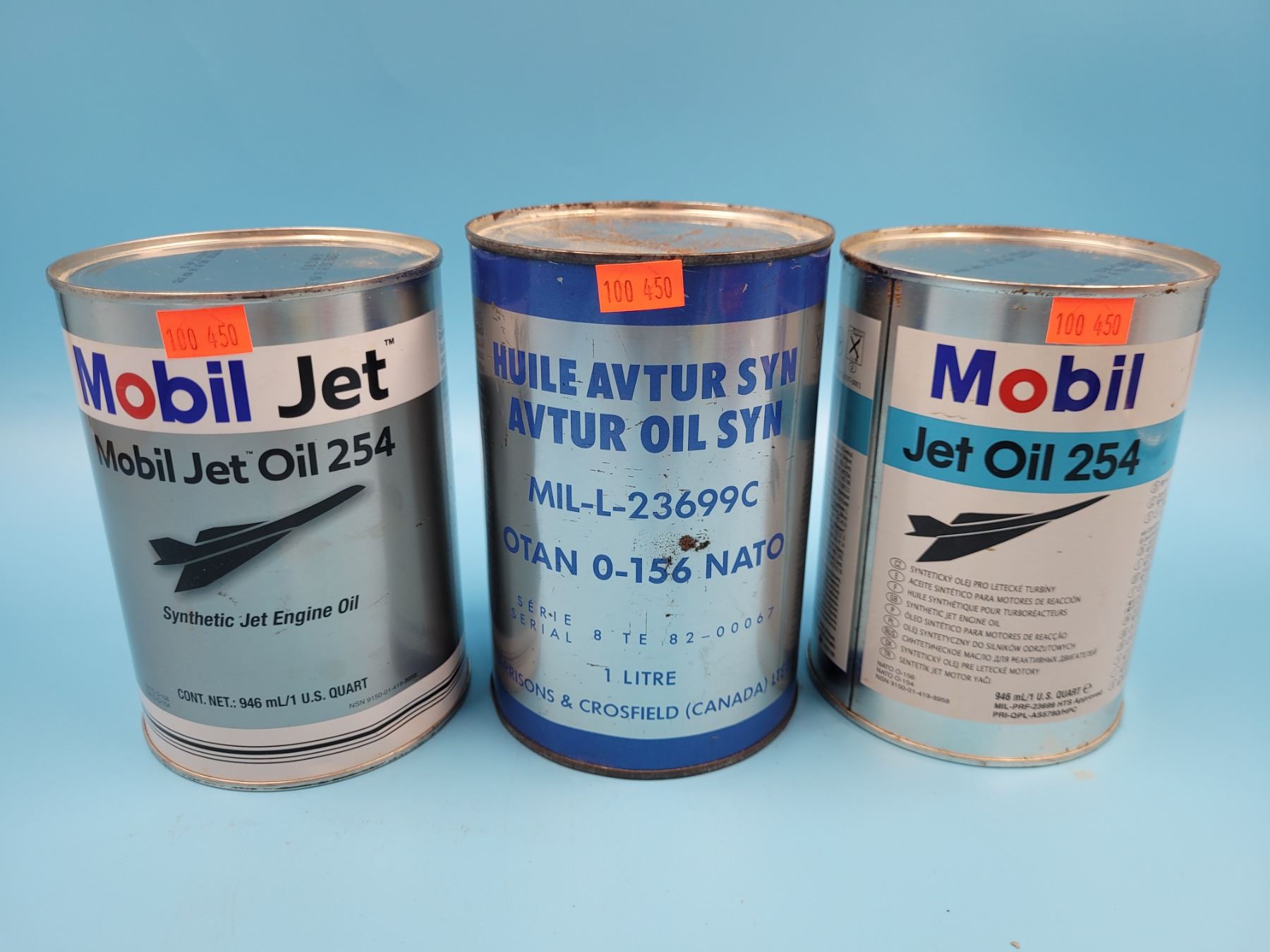 Mini Jet Engine Cans Full Mobil Jet Engine Oil Cans & Avtur Jet Engine Oil Can