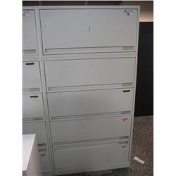 Storwal 5 Drawer Lateral File Cabinet Beige