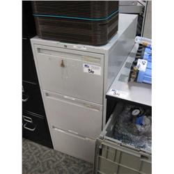Grey 3 Drawer Legal File Cabinet