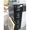 Image 1 : Black 4 Drawer Vertical File Cabinet