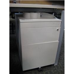 White Mobile Locking File Pedestal