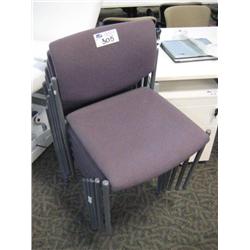 Plum Padded Stacking Chair