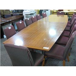 Burled Walnut 16ft Boardroom Table
