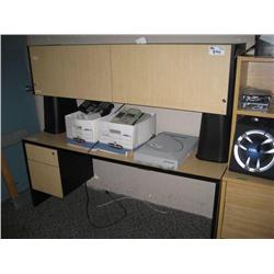 Maple Desk C/w Wall Mount Hutch