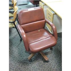Brown Leather Tilter Chair