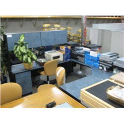 Blue U-Shaped Executive Suite