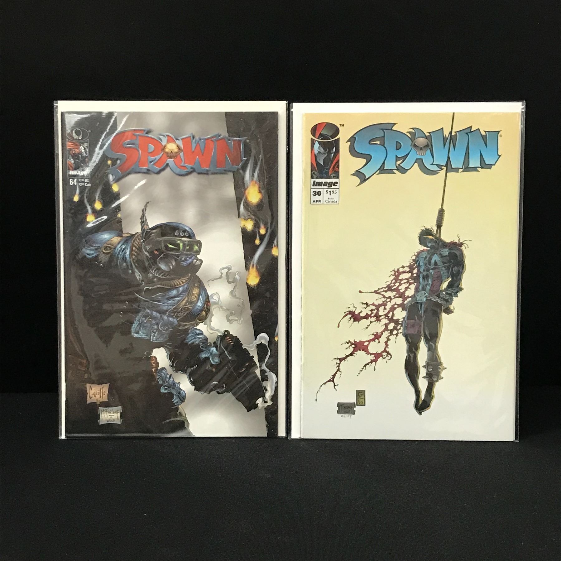 LOT OF 2 SPAWN COMICS #30 AND #64 - IMAGE COMICS