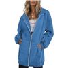 Image 1 : NEW LARGE ZEAGOO BLUE ZIPPED HOODIE WOMENS