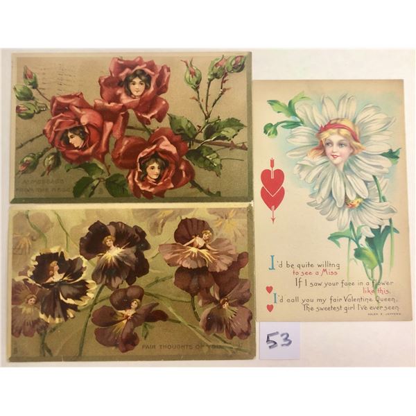 Fantasy - Flower Faces & Flower Girl Postcards 22