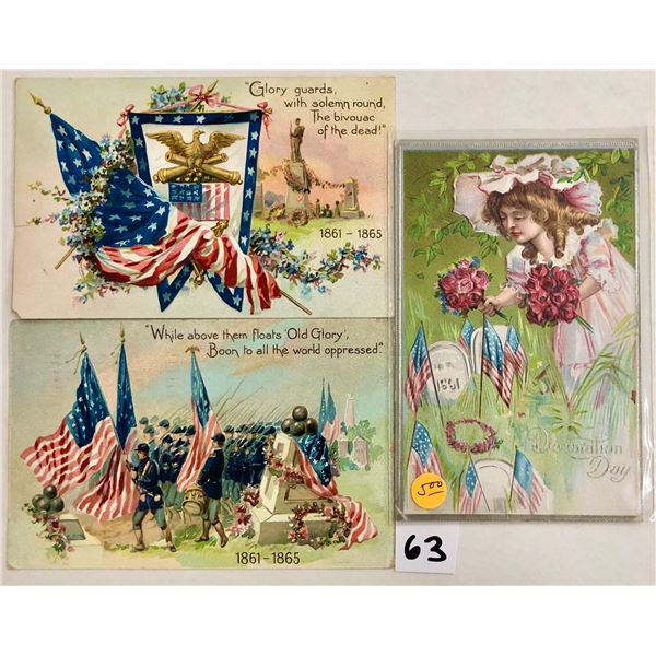 Patriotic Holiday Greeting Postcards 35