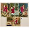 Image 1 : Silk Santa Claus Holiday Greeting Christmas Postcards 4