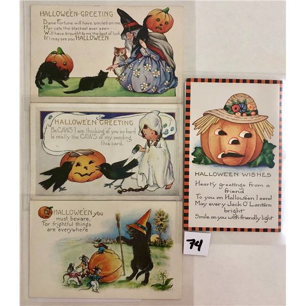 Whitney Halloween Greeting Postcards 4
