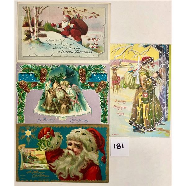 Santa Claus Christmas Holiday Greeting Postcards 29
