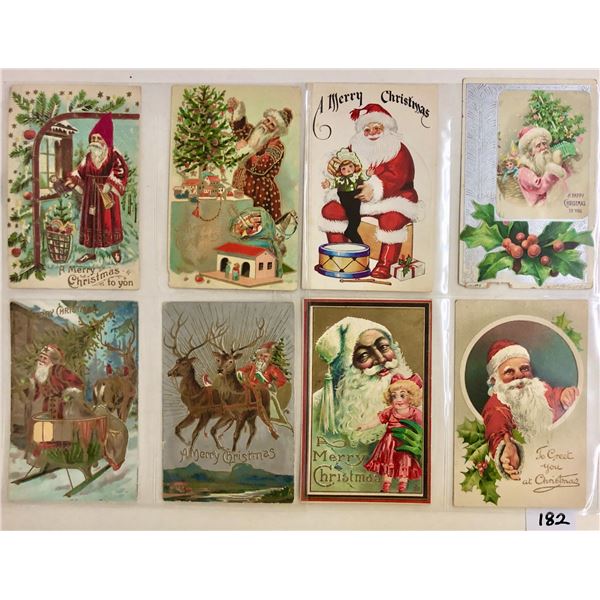 Santa Claus Holiday Christmas Greeting Postcard Album 50+