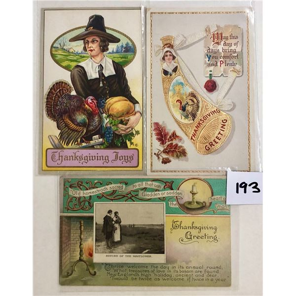 Thanksgiving Holiday Greeting Postcards 50+