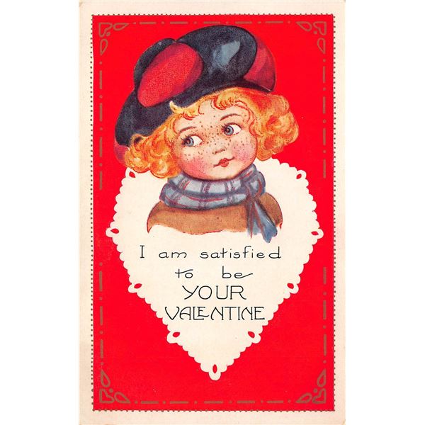 Set of 4 Whitney Valentine's Day Children Holiday Greeting Postcards
