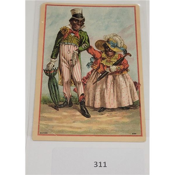 Ephemera - Black Americana Couple Trade Card