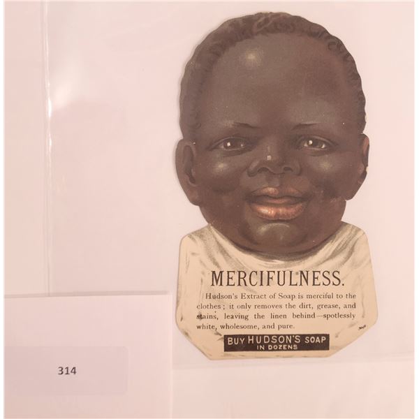 Ephemera - Buy Hudson's Soap Black Americana Advertising Head