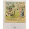 Image 1 : Novelty Trade Card The President Lawn Mower Black Americana Advertising