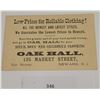 Image 2 : Baseball "A fine Catch" Newark, New Jersey Clothing Advertisement