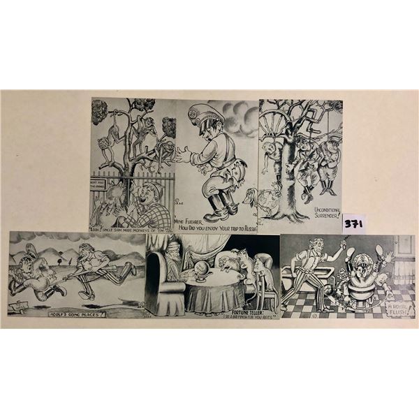 Set of 6 "Slam the Axis" Military Postcards