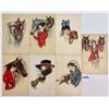 Image 2 : Nanni Signed Artist Pretty Ladies with Dogs & Horses Postcards 11