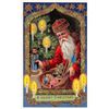 Image 2 : Santa Claus with Holly & Candle Border Set of 4 Postcards