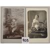 Image 2 : 4 Real Photo Children With Toys Postcards