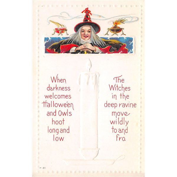 Nash Halloween Witch Holiday Greeting Postcard