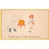 Image 1 : 2 Gibson Halloween Yellowborder Holiday Greeting Postcards