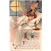 Image 1 : Halloween Time Girl Sleeping with Fairies Winsch Holiday Greeting Postcard