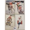 Image 1 : Group of 4 Signed Artist Women & Winter Sport Postcards