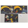 Image 1 : Group of 3 Signed Artist Fantasy Halley's Comet Postcards