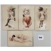 Image 2 : Group of 8 Signed Artist Art Nouveau Nude Women Postcards