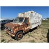 Image 1 : 1980 Ford cube van. 15ft box with lumber, tires, misc. VIN E37GHHJ7296