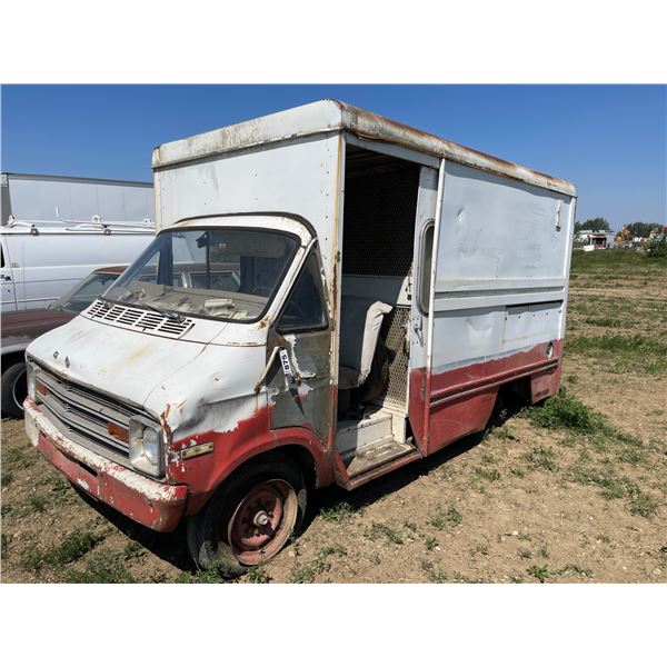 1974 Dodge Fargo mail van w/ skidoo and various misc. VIN C32BB4V057100